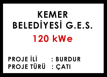 KEMER BELEDİYESİ G.E.S. 120 kWe