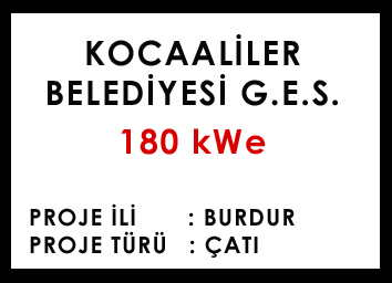 KOCAALİLER BELEDİYESİ G.E.S.